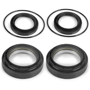 6Pcs Front Axle Knuckle Vacuum Seals & Outer Tube Oil Seals Kit Compatible with Ford Super Duty F250 F350 F450 F550 Super Duty Dana Super 60 2005-2019 Replace 2017426 2014835 54983
