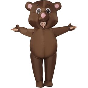 GOOSH Inflatables Costume for Adults Bear Costume Men Women Funny Blow up Halloween Costume for Halloween Fancy Dress Party Cosplay