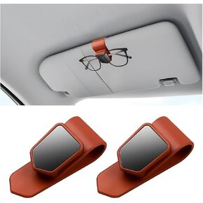 Sunglasses Holders for Car Sun Visor, 2PCS Vehicle Glasses Hanger Clip, Automotive Interior Eyeglass Ticket Card Clamp Organizer Accessories, Universal for SUV, Sedan, Truck(Gray)