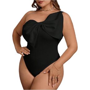 Wdirara Women's Plus Bow Front One One Counter Counter Supysless Top