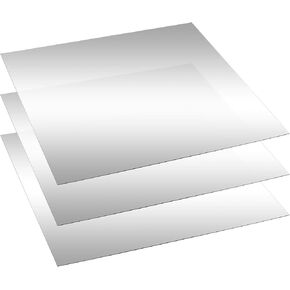 yookeer 3 pcs ثنائية الاتجاه الزجاج مرآة ، 12x12x0.04 بوصة acrylic infinity انظر من خلال ورقة المرآة للمشروع السحري ، 30 ٪ شفافة