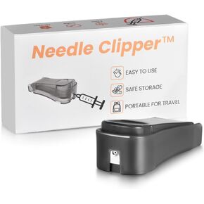 إبرة السكري Clipper & Sharphes Storage Container | القاطع الإبرة من الدرجة الطبية الحيوية 28G-31G لمحاقن الأنسولين ، إبر القلم | OSHA/FDA المتوافق مع السفر الآمن (3/16 "-1/2")