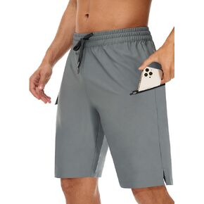 Men's 9" Swim Trunks No Liner - Quick Dry Long Board Shorts Bathing Suit Surf Beach Shorts with Zipper Pockets UPF50+