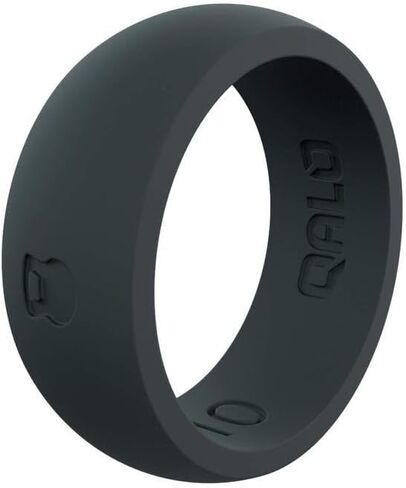 QALO Men's Rubber Silicone Ring, Step Edge Q2X or Chevron Rubber Wedding Band, Breathable, Durable Rubber Wedding Ring for Men, Multi Colors in Saudi Arabia