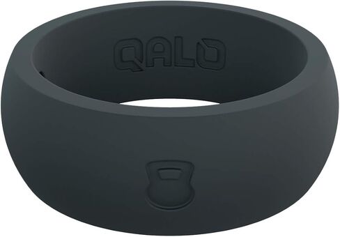 QALO Men's Rubber Silicone Ring, Step Edge Q2X or Chevron Rubber Wedding Band, Breathable, Durable Rubber Wedding Ring for Men, Multi Colors in Saudi Arabia