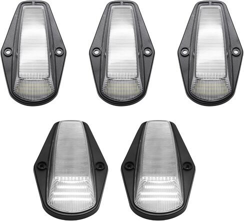 5PCS Smoke Lens White Light LED Cab Roof Lights Compatible with 1984-1996 F150 1984-1997 F250 F350 F Super Duty Pickup Truck Cab Clearance Light sassembly in Saudi Arabia