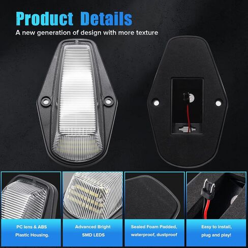 5PCS Smoke Lens White Light LED Cab Roof Lights Compatible with 1984-1996 F150 1984-1997 F250 F350 F Super Duty Pickup Truck Cab Clearance Light sassembly in Saudi Arabia
