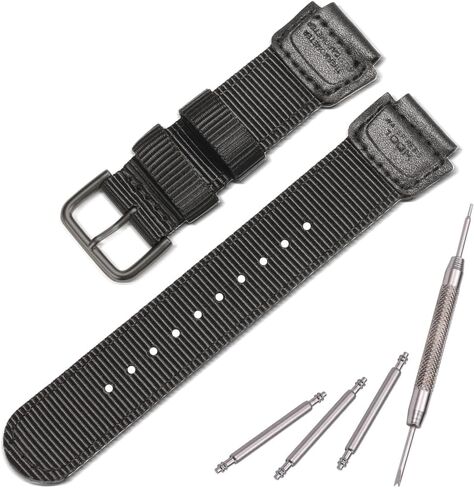 A158WA NYLON WATTER STRAP متوافق مع CASIO F108WH A168WA-1 AE1200WH W800HG AE1500WH W218H MRW200H W735H AE-1300WH AE1000W WS1600H BANDENT 18MM WATCHELET 18MM HOUND BANDER in Kuwait