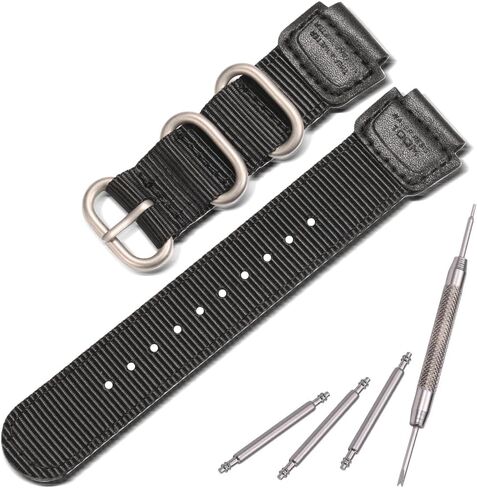 A158WA NYLON WATTER STRAP متوافق مع CASIO F108WH A168WA-1 AE1200WH W800HG AE1500WH W218H MRW200H W735H AE-1300WH AE1000W WS1600H BANDENT 18MM WATCHELET 18MM HOUND BANDER in Kuwait
