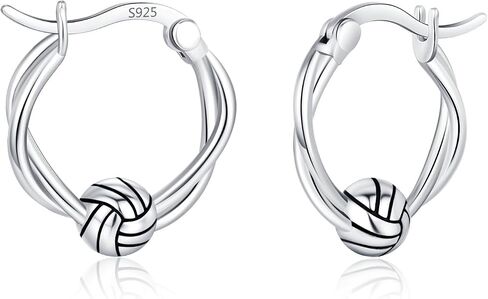 925 Sterling Silver Baseball/Football/Basketball/Volleyball Earrings Ball Hoop Earrings Cool Sports Earrings Jewelry Gifts for Women Girls Sensitive Ears in Kuwait