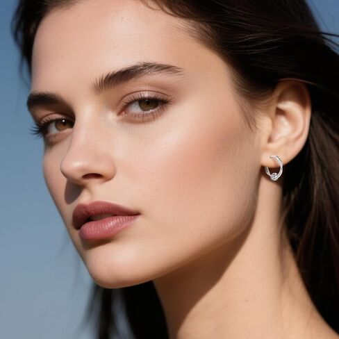 925 Sterling Silver Baseball/Football/Basketball/Volleyball Earrings Ball Hoop Earrings Cool Sports Earrings Jewelry Gifts for Women Girls Sensitive Ears in Kuwait