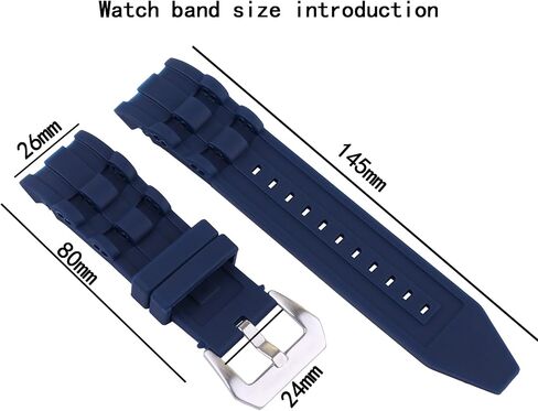 26mm Men's rubber watch strap compatible with Invicta Subaqua Reserve 6977 6981 6991 17566 17885 18040 21930 22309 90028 90082 Outdoor Sports Waterproof silicone Watch band Accessory Wrist Strap Bracelet for Women in Saudi Arabia