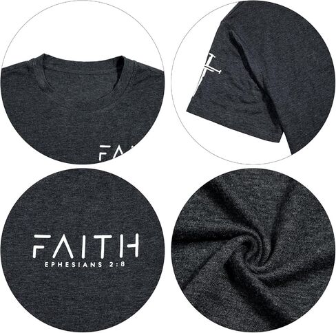 Christian Shirts for Men:Faith Cross Printed T-Shirts Christian Gifts for Men Jesus Shirts Holy Bible Tees in Saudi Arabia