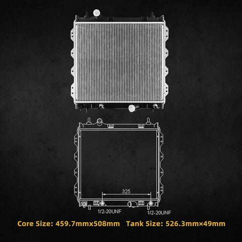 DWVO Radiator Compatible with 2009-2020 Dodge Charger Challenger 2009 2010 2011 2012 2013 2014 2015 2016 2017 2018 2019 2020 Chrysler 300 2.7L 3.5L 3.6L 5.7L 6.1L 6.4L V6 V8 in Saudi Arabia