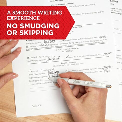 Sharpie S-Gel Pens, Fashion Barrel Gel Ink Pens, Pearl White Body, Medium Point Pens (0.7Mm), Writing Pens, Coloring Pens, Gel Pens For Journaling, Bold Jewel Color Assortment, 4 Count in Kuwait