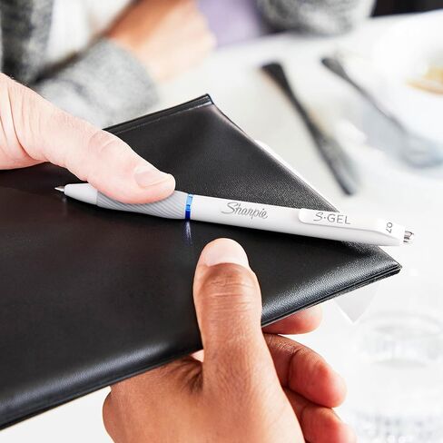 Sharpie S-Gel Pens, Fashion Barrel Gel Ink Pens, Pearl White Body, Medium Point Pens (0.7Mm), Writing Pens, Coloring Pens, Gel Pens For Journaling, Bold Jewel Color Assortment, 4 Count in Kuwait