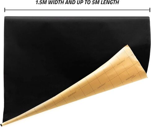 indivitara® Self-Adhesive Microfiber Suede Wrap – Stretchable Car Interior Fabric | Soft Touch Imitation Leather for Dash, Door Panels & Headliner – (19.68x59.06 in. Premium Black) in Saudi Arabia