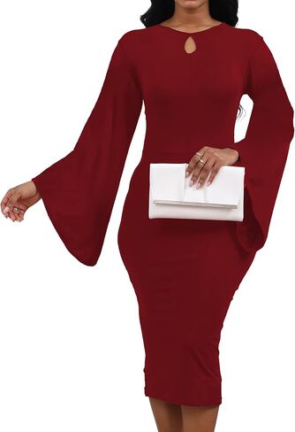 SeNight Women's Dress Bodycon Church Dress Elegant Work Pencil Dress in Kuwait