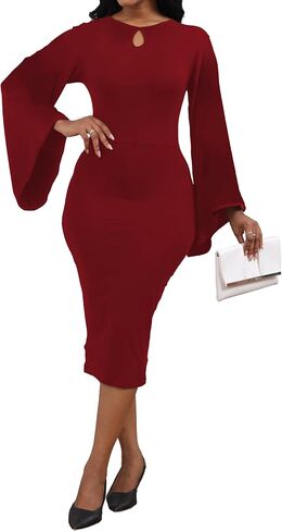 SeNight Women's Dress Bodycon Church Dress Elegant Work Pencil Dress in Kuwait