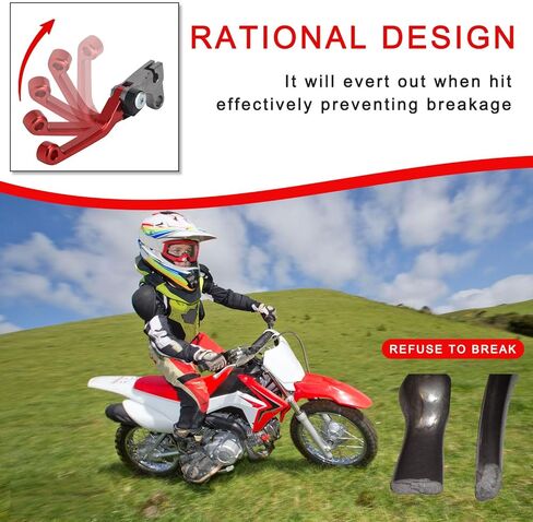 Dirt Bike Brake Lever Pivot Levers Adjustable CNC for CRF 110 CRF110F 2013-2024 CRF70F 2004-2012 XR70R 2000-2003 Dirt Pit Bike Red in Kuwait