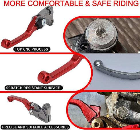 Dirt Bike Brake Lever Pivot Levers Adjustable CNC for CRF 110 CRF110F 2013-2024 CRF70F 2004-2012 XR70R 2000-2003 Dirt Pit Bike Red in Kuwait