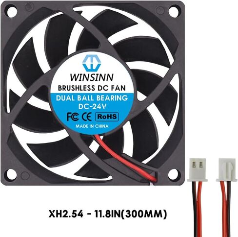 WINSINN DC 70 مم مروحة 5 فولت 7015 محمل كروي مزدوج تبريد بدون فرشاة 70 × 15 مم 2PIN (عبوة من قطعتين) in Kuwait