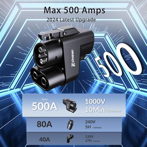 Tesla Supercharger (NACS) to CCS1 Adapter, 500A - 1000V Portable Home Level 2 Fast Ev Charger fit for All-Electric Models & Tesla V3/V4 DC Fast Charging Stations in Saudi Arabia