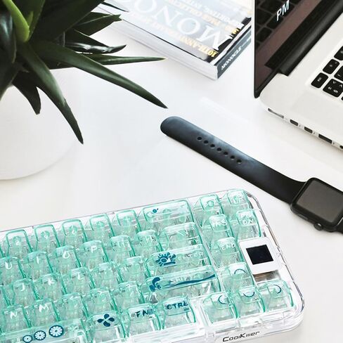 CoolKiller Clear Keycap Set, 142 Full Keys for Mechanical Keyboard Compatible with 60%, 65%, 75%, Full-Size Transparent PC Material CSA V2 Profile Custom Keycaps, Animal World Theme in Saudi Arabia