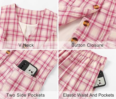 LOMON 2 Piece Sets for Women Summer Outfits Sleeveless Matching Sets V Neck Button Down Vest Linen Shorts Set with Pockets in Saudi Arabia