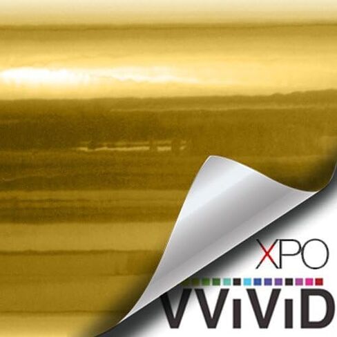 VVIVIDY LIPIDED METALLIC GOLD GOLD VINYL WROF 1 قدم × 5 أقدام من ورقة صائق DIY للادة اللاصقة in Kuwait
