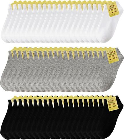 60 Pairs Disposable Socks with Individual Packaging, Unisex Athletic Socks for Homeless, Gym, Travel, Men & Women in Saudi Arabia
