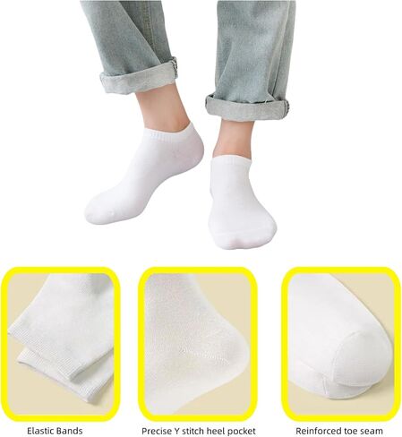 60 Pairs Disposable Socks with Individual Packaging, Unisex Athletic Socks for Homeless, Gym, Travel, Men & Women in Saudi Arabia
