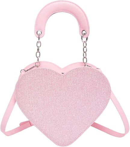 Trendy Heart Crossbody Bags Purses for Women,Cute Vegan Shoulder Bag,Evening Bags Satchel Handbags in Kuwait