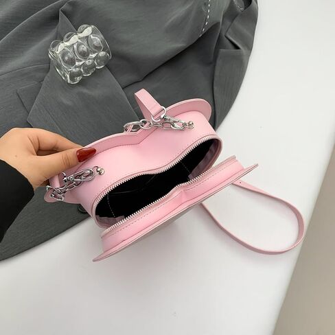 Trendy Heart Crossbody Bags Purses for Women,Cute Vegan Shoulder Bag,Evening Bags Satchel Handbags in Kuwait