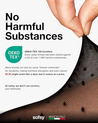 sofsy 100% Oeko-Tex Certified Hosiery – Italian Polka Dot Tights for Women | Ultra Soft 20 Denier Sheer Nylon Stockings in Kuwait