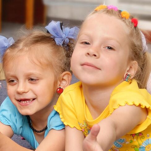 Whaline 8 أزواج مدرس ترصيع School Bus Pencil Pencil Apple Owl Owl Owl Back Back to School Orains Earrings for Women First Day of School Party Jewelry Giftories in Saudi Arabia
