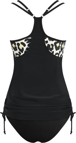 ZAFUL Two Piece Tankini Swimsuit for Women High Waisted Tummy Control Bathing Suit Double Up Tankini Set in Saudi Arabia