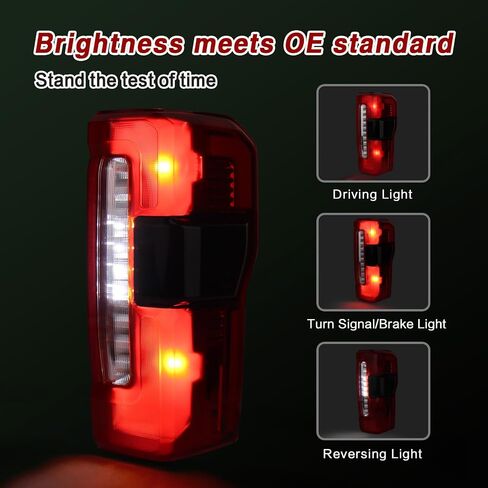 Tail lights Compatible with 2023 2024 2025 Ford F250 F350 Super Duty w/Blind Spot Halogen Type Rear Light Brake Lamp Signal Assembly OE:PC3Z13404B FO2801294(W/Blind Spot, Right Passenger Side) in Saudi Arabia