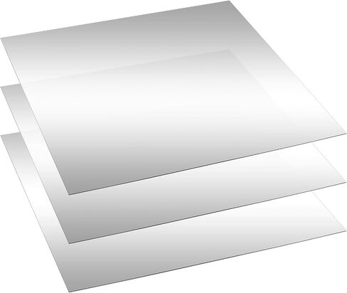 yookeer 3 pcs ثنائية الاتجاه الزجاج مرآة ، 12x12x0.04 بوصة acrylic infinity انظر من خلال ورقة المرآة للمشروع السحري ، 30 ٪ شفافة in Kuwait