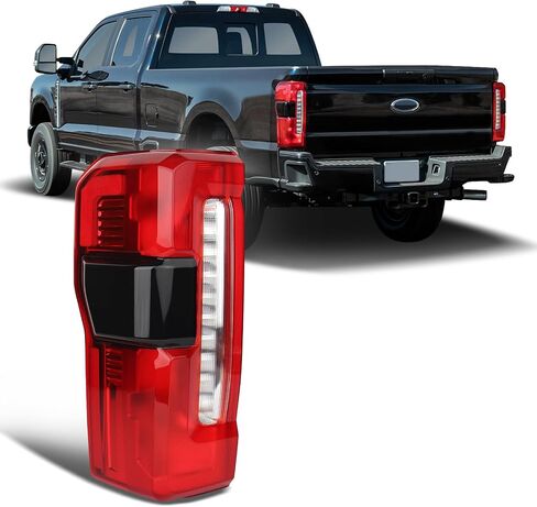 Tail lights Compatible with 2023 2024 2025 Ford F250 F350 Super Duty w/Blind Spot Halogen Type Rear Light Brake Lamp Signal Assembly OE:PC3Z13404B FO2801294(W/Blind Spot, Right Passenger Side) in Saudi Arabia