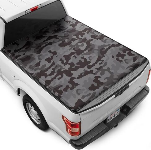 Camo Soft Roll-Up Truck Tonneau Cover for Ford F-150 2015-2025 5.5 ft Bed, All-Weather Retractable Truck Bed Cover Camo Design Folding Truck Bed Cover for F150 & F-150 Lightning Tonneau Cover in Saudi Arabia