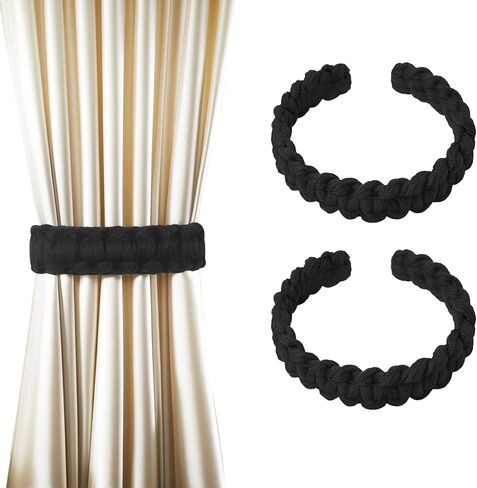 Curtain Tiebacks Curtain Ties Braided Curtain tie Backs Handmade Curtains tiebacks Curtain Holder Tie Backs for Curtains Rustic Style Curtain holdbacks for Thin&Thick Home Window Curtain in Kuwait