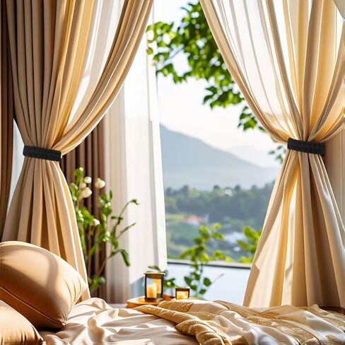 Curtain Tiebacks Curtain Ties Braided Curtain tie Backs Handmade Curtains tiebacks Curtain Holder Tie Backs for Curtains Rustic Style Curtain holdbacks for Thin&Thick Home Window Curtain in Kuwait