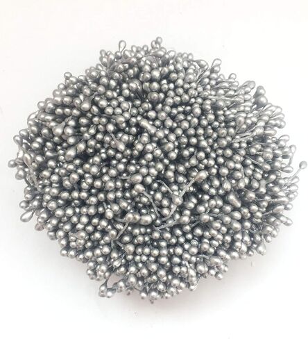 1800 Pcs 1.5mm Mini Pearl Double Heads Flower Stamen Pistil Handmade Artificial Flowers Wedding Party Home Decoration DIY Christmas Scrapbook Accessories White in Saudi Arabia