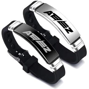 2 Pack Kpop Bracelets Charm Silicone Bracelets Jewelry for Aieez Gifts