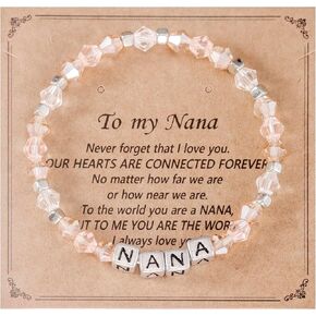 HUTIMY Nana Gift from Granddaughter for Women Mothers Day Wedding Bride Jewelry Nana Bracelet