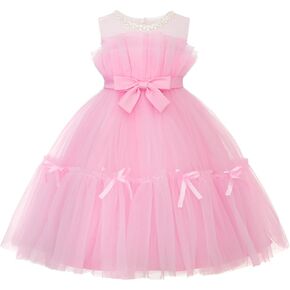Uhnice Flower Girl Bow Dress Dress Ulyveless Tulle Bress