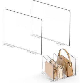 إكسسوارات منظم حقيبة حقيبة: 2 -Dividers Dividers Clust Clutch Presiders لمنظمي الخزانة والتخزين - Keep Carteras & Pocketbook بشكل مستقيم