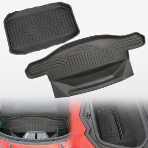 حصيرة الجذع الأمامية والخلفية تناسب Corvette C8 2020-2025 Stingray Z51 Z06 E-Ray Cargo Floor Mats Excesssories