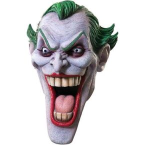 Rubies Adult DC Heroes and Villains Collection Deluxe Joker Costume Latex Mask للحفلات التي تحمل عنوانًا وعيد الهالوين ، كما هو موضح ، مقاس واحد